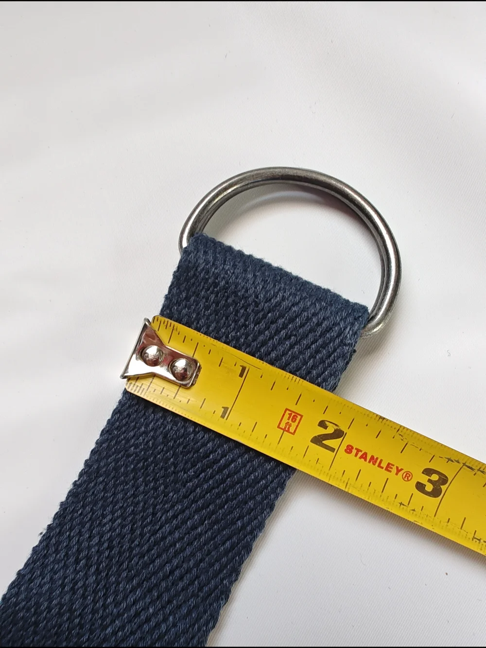 Lot of 3 Webbed Canvas D-Ring Belts Size 32 Casual Fabric Strap Navy Black Gray